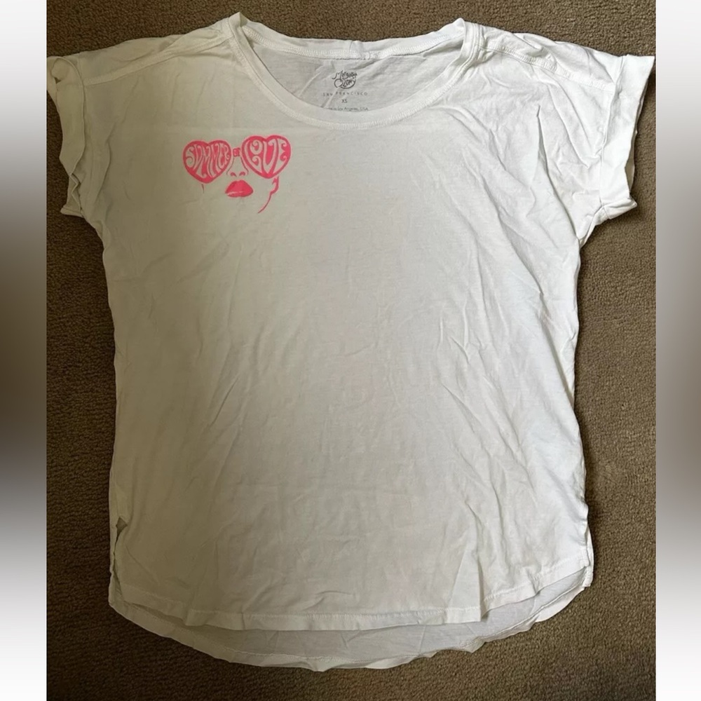 Margaret O’Leary white cotton summer of love tee